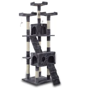 170cm Cat Tree | Scratching Post | Multi-Level Cat Tower | Grey