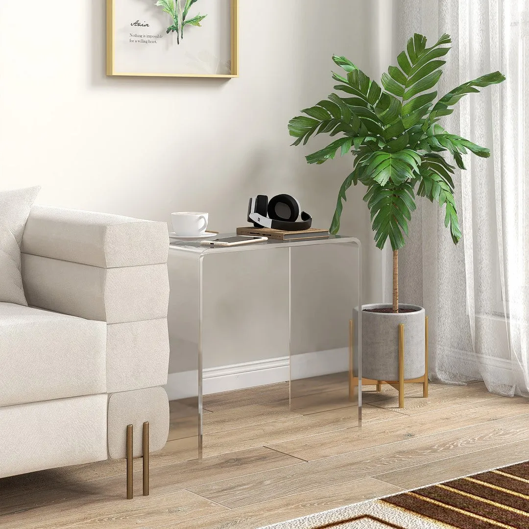 21" Clear Acrylic Waterfall Coffee Table: Modern & Versatile Choice