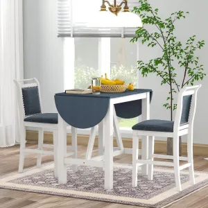 3-Piece Wood Counter Height Drop Leaf