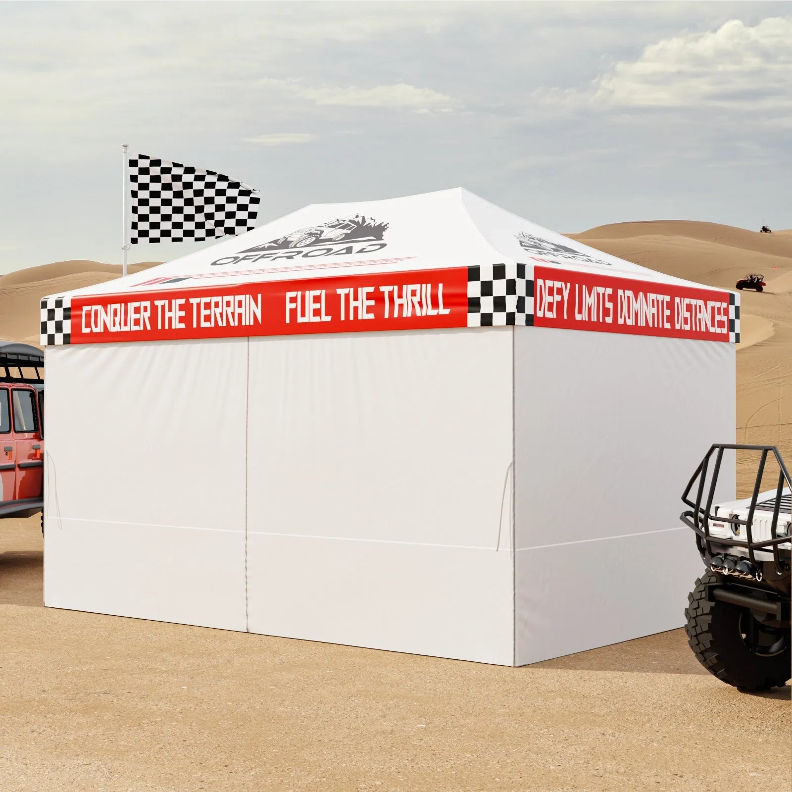 4 PCS Sunwall/Sidewalls for 10x15 ft Aluminum Custom Canopy Only,  Includes 3 Sidewalls and 1 Entry Wall, Pack of 4, White