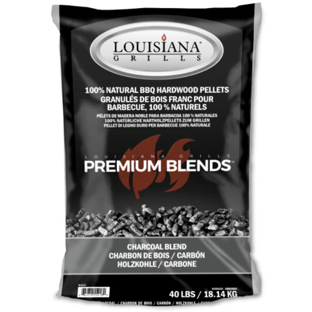 40 lb Bag Charcoal Blend BBQ HardWood Cooking Pellets Louisiana Grills  55418