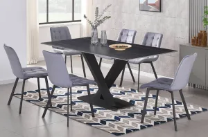 5 or 7 PC Wood Stone Dining Table Set -Model #3525
