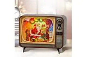 7" LED Santa Christmas Eve TV Snow Globe