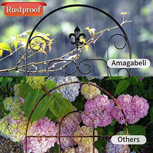Amagabeli 2 Pack Garden Trellis for Climbing Plants 60"x18" Black Metal Plant Trelli Model No. ET110