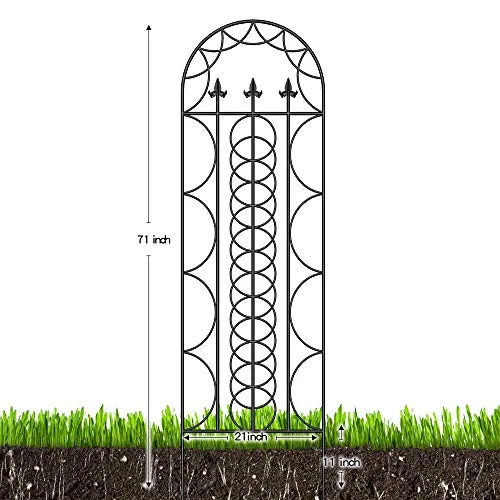 Amagabeli 2 Pack Large Garden Trellis 71” x 21” Rustproof Black Potted Plant Support Model No. ET052