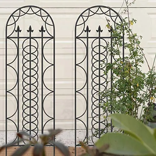 Amagabeli 2 Pack Large Garden Trellis 71” x 21” Rustproof Black Potted Plant Support Model No. ET052