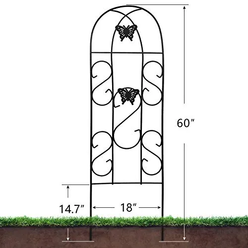 Amagabeli 4 Pack Garden Trellis for Climbing Plants 60" x 18" Rustproof Black Trelli Model No. ET032