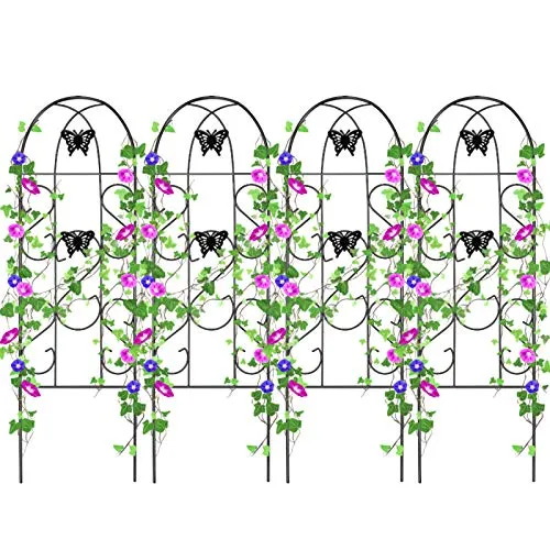 Amagabeli 4 Pack Garden Trellis for Climbing Plants 60" x 18" Rustproof Black Trelli Model No. ET032