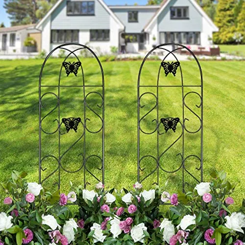 Amagabeli 4 Pack Garden Trellis for Climbing Plants 60" x 18" Rustproof Black Trelli Model No. ET032