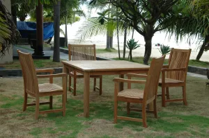 Anderson Teak Set-102 Windsor Chicago 5-Pieces Dining Table Set