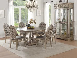 Antique Champagne Dining Table By Homeroots - 318904