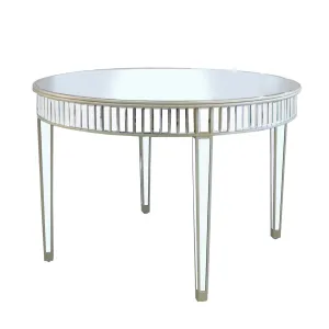 Apollo Champagne Mirrored Round Dining Table