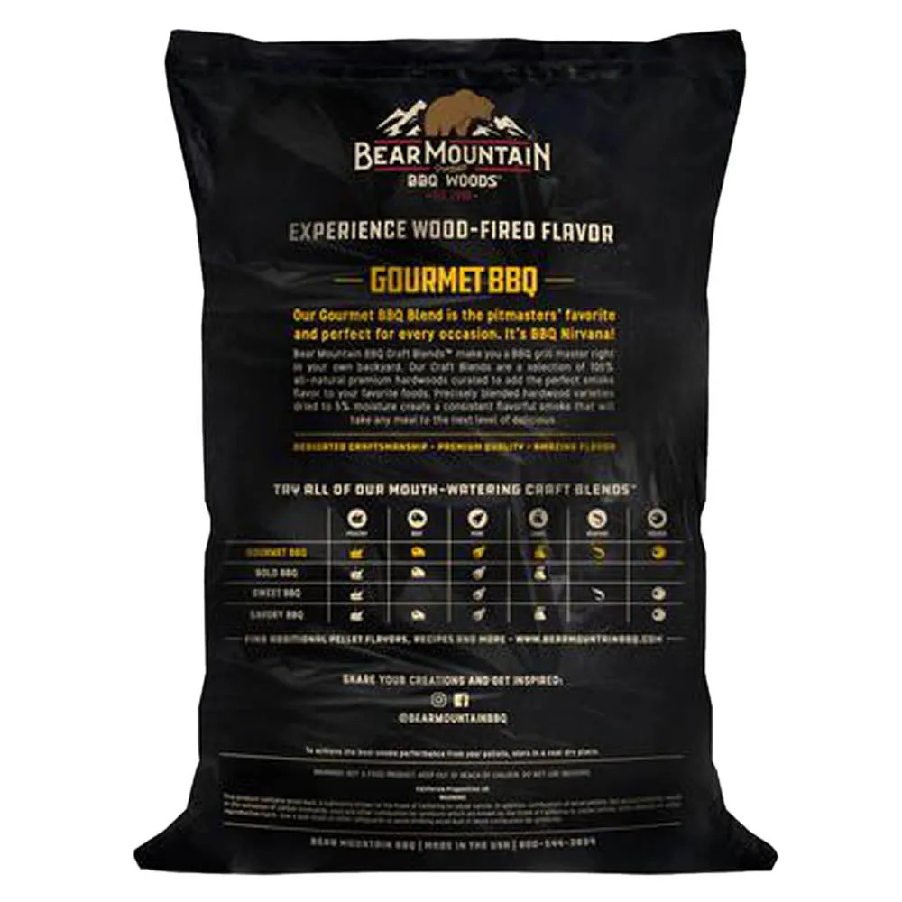 Bear Mountain Gourmet BBQ Hardwood Cooking Pellets Sweet Smokey Flavor 20lb Bag