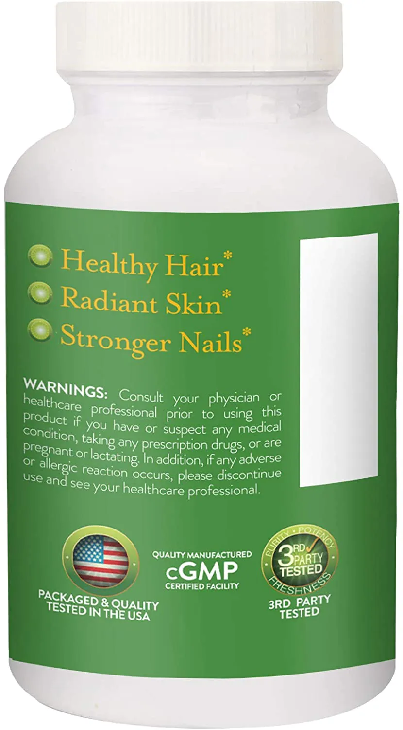 Biotin 10,000Mcg – Hair Growth Vegetarian Vitamins B7 Supports Healthy Hair, Skin, and Nail Growth – Dietary Supplement for Men & Women of All Hair Types (200 Tablets)