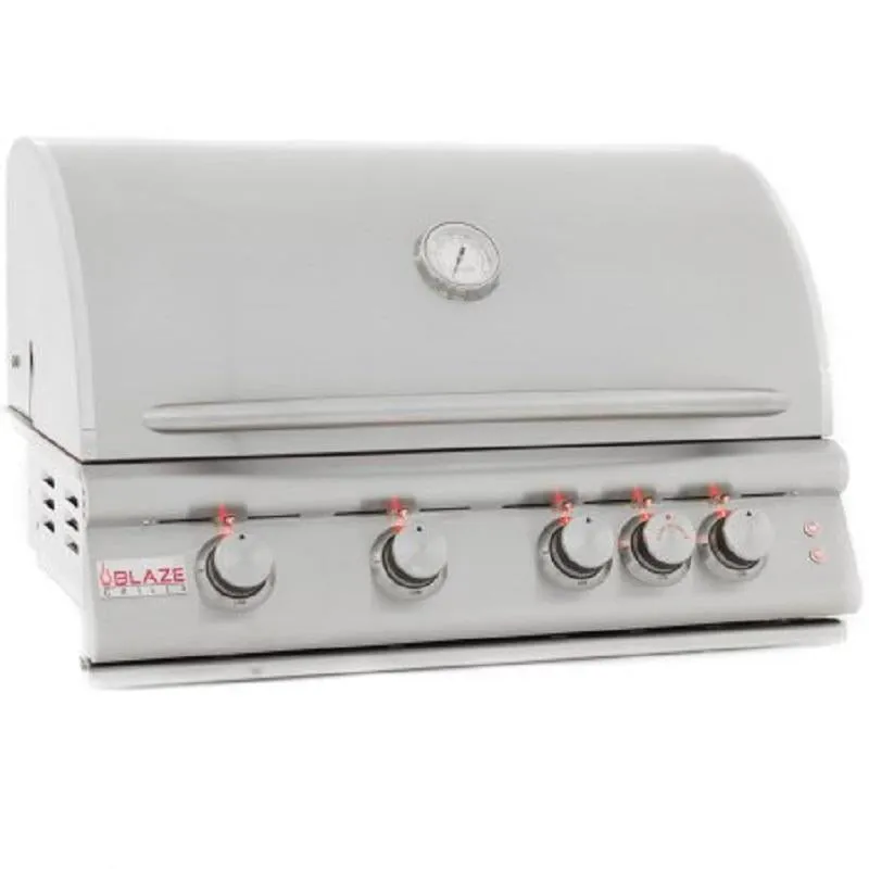 Blaze 32" Premium LTE 4-Burner Grill with Rear Burner and Built-In Lights - LP