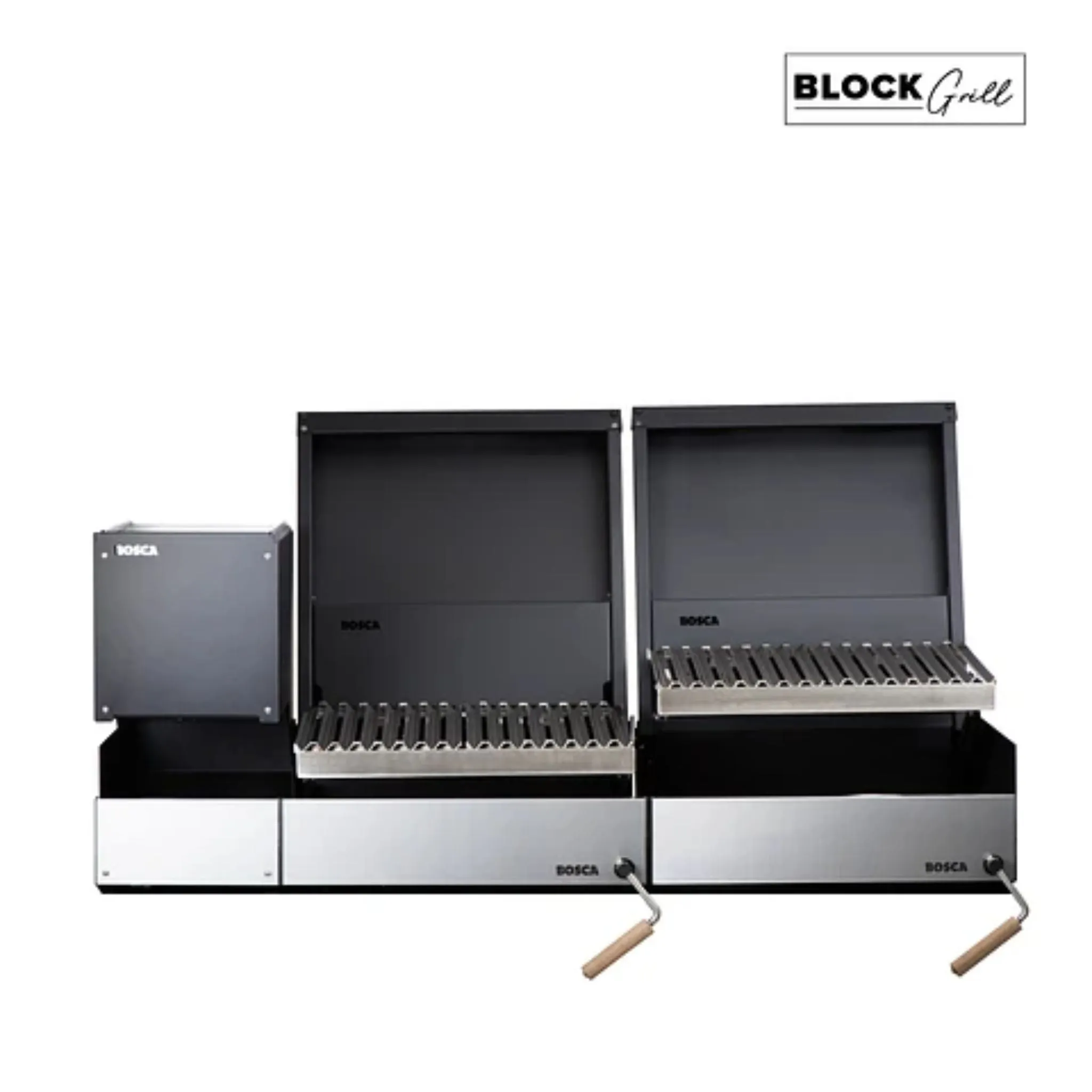 Bosca Pack Block Wood Brazier 250   Block 500 20"   Block 500 20" Built-in Charcoal Grill