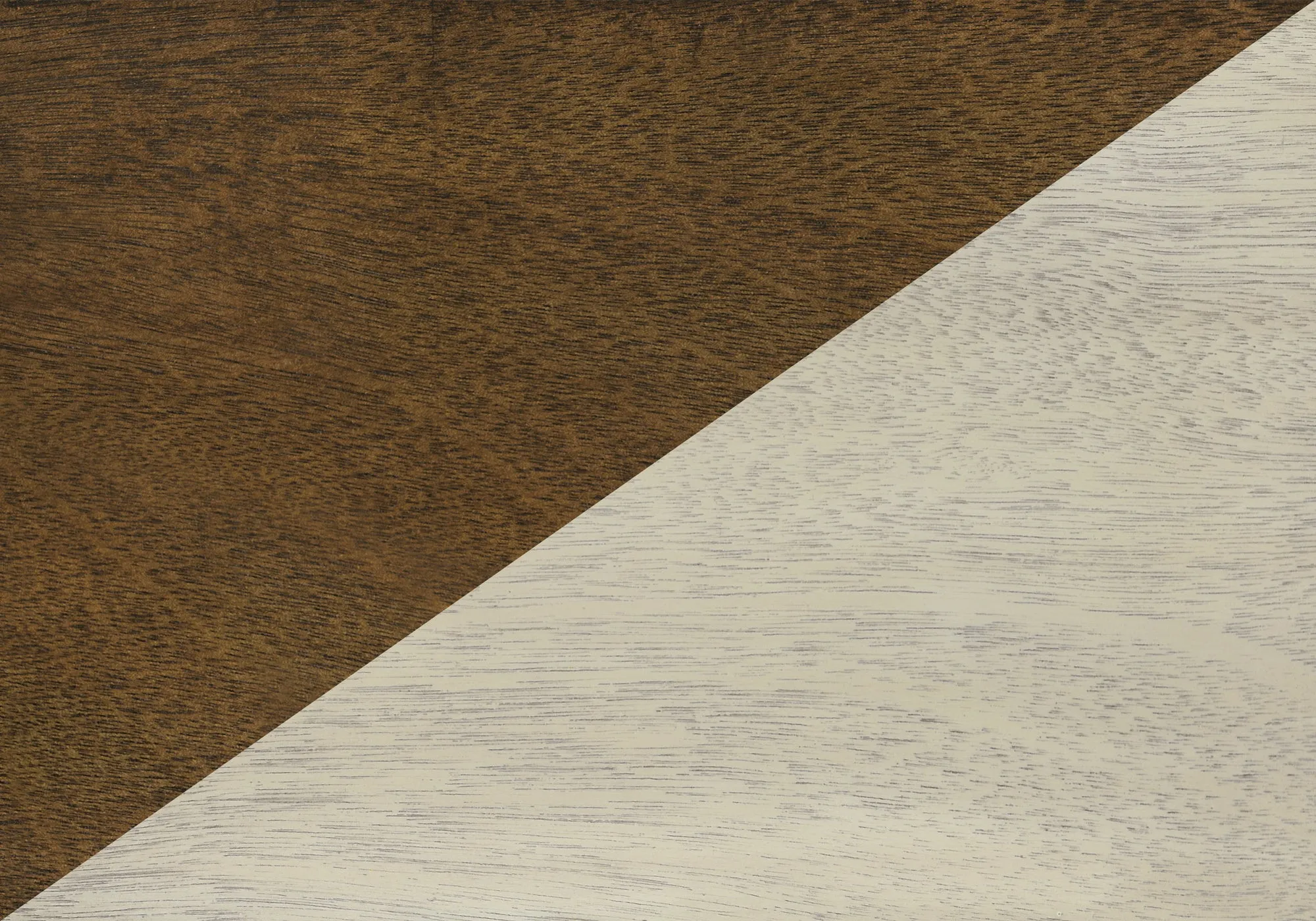 Brown and Antique White 2 Tier Accent Table