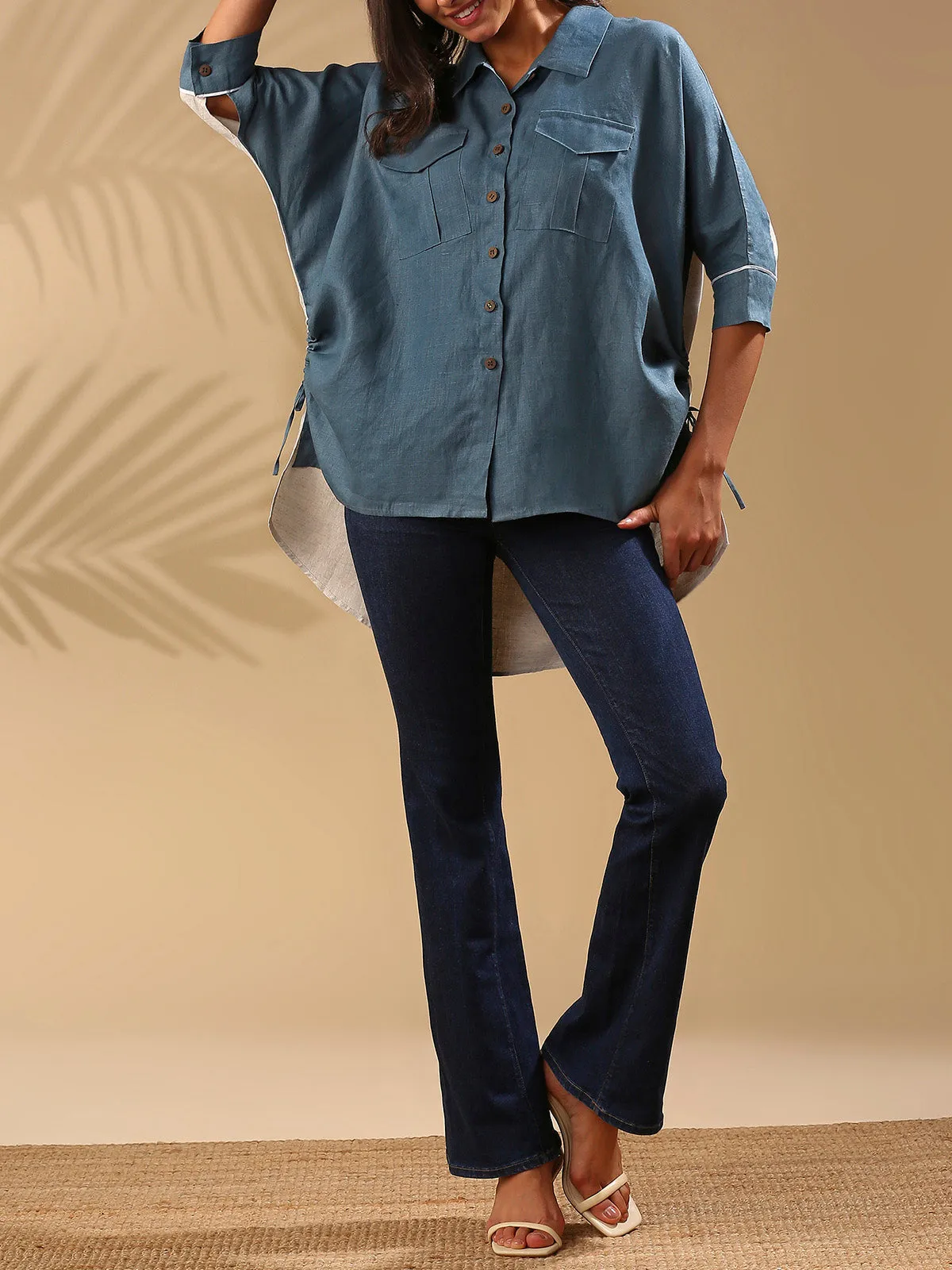 Canopy Kimono Shirt- Grey