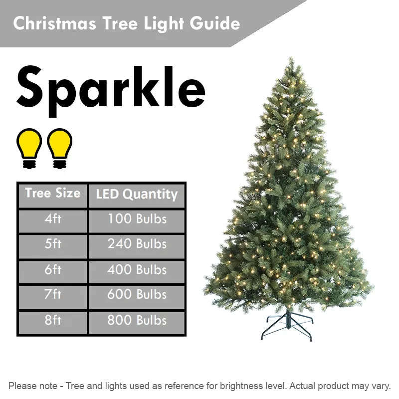 Christmas String Fairy Lights Multifunction White & Warm White Outdoor 360 LED - 8.97m Glow-Worm