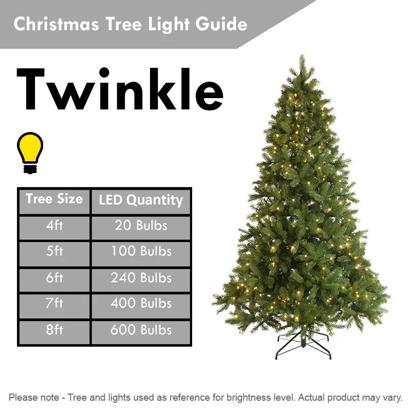 Christmas String Fairy Lights Multifunction White & Warm White Outdoor 360 LED - 8.97m Glow-Worm