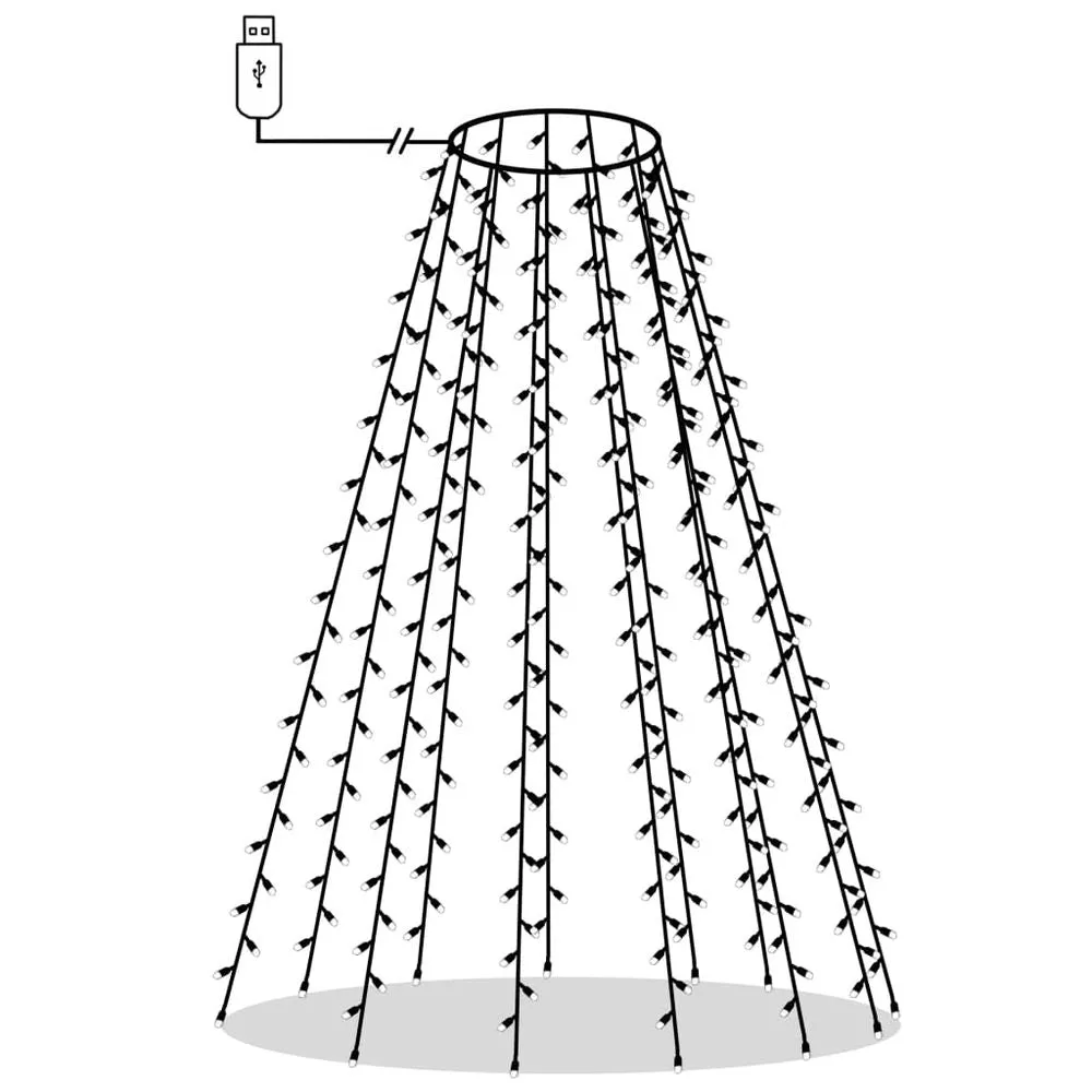 Christmas Tree Net Lights with 150 LEDs 150 cm to 500cm