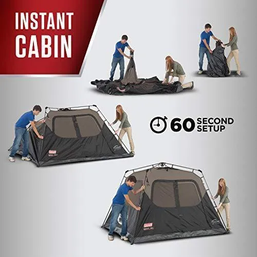 Coleman Camping Tent | 6 Person Cabin Tent with Instant Setup