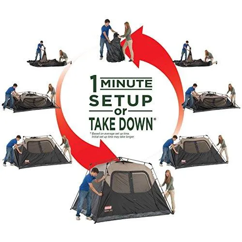 Coleman Camping Tent | 6 Person Cabin Tent with Instant Setup