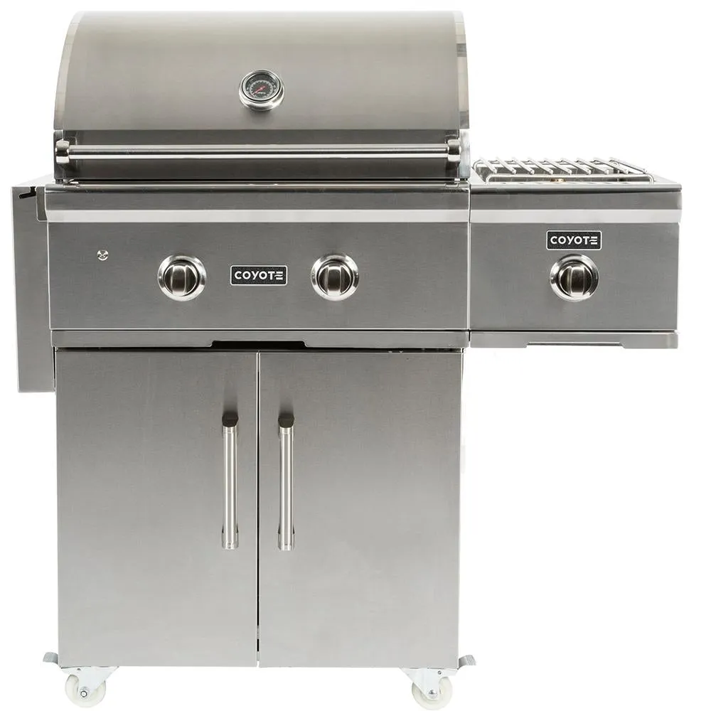 Coyote C-Series Cart Mounted Propane Gas Single Side Burner - C1CSBLP