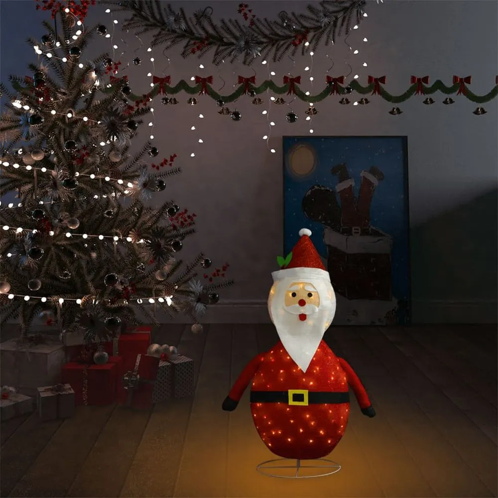 Decorative Christmas Santa Claus Figure LED Luxury Fabric 60cm to 120cm