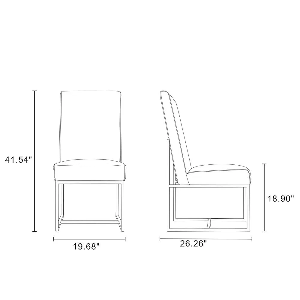 Element 8-Piece Dining Chairs  in Blue By Manhattan Comfort