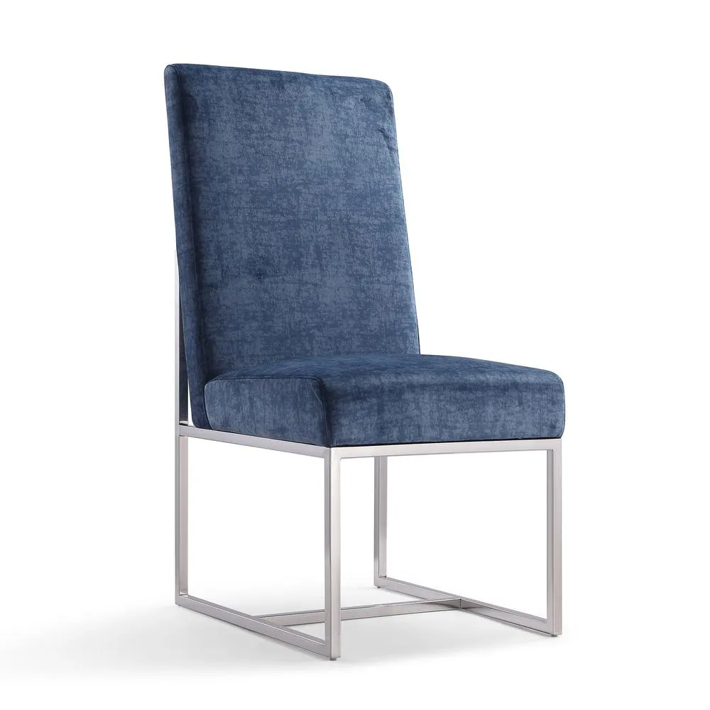 Element 8-Piece Dining Chairs  in Blue By Manhattan Comfort