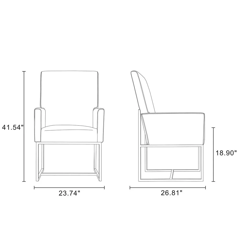 Element 8-Piece Dining Chairs  in Blue By Manhattan Comfort