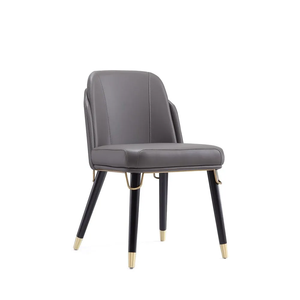 Estelle Dining Chair in Cream and Black (Set of 2) By Manhattan Comfort