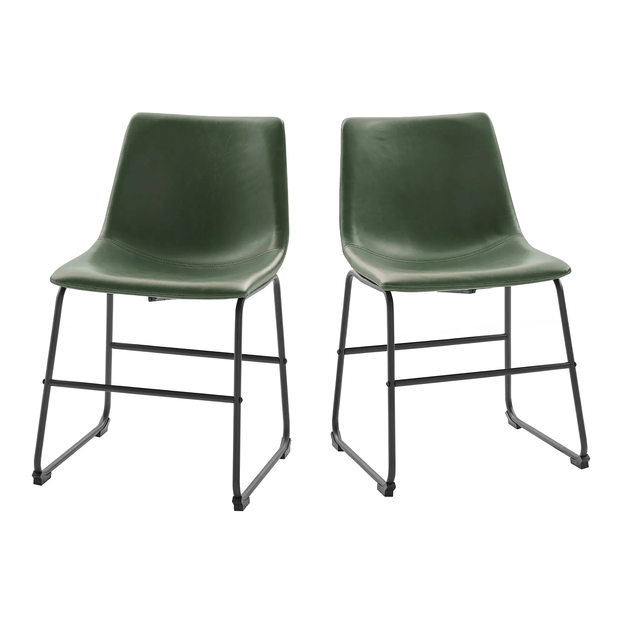 Faux 2-Piece Leather Dining Chairs