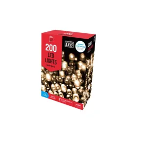 Festive Magic 200 Warm White LED Christmas Lights | 8 Functions
