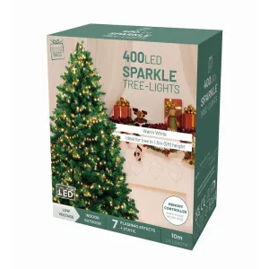Festive Magic 400 Warm White LED Compact Christmas Lights | 8 Functions