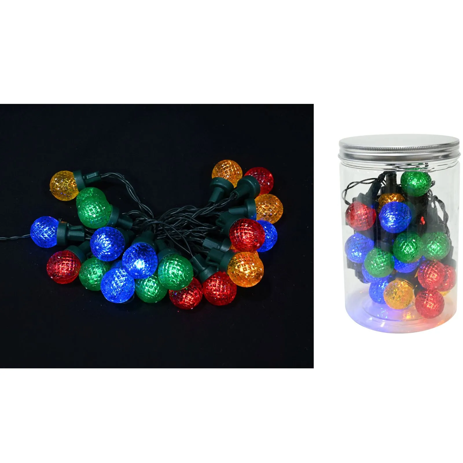 Festive Magic LED Multicoloured Berry Timer Christmas Lights In Jar