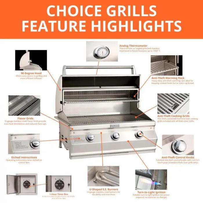 Fire Magic C650i Choice 36-Inch Built-In Gas Grill