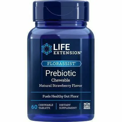 FLORASSIST Prebiotic Chewable 60 tabs by Life Extension