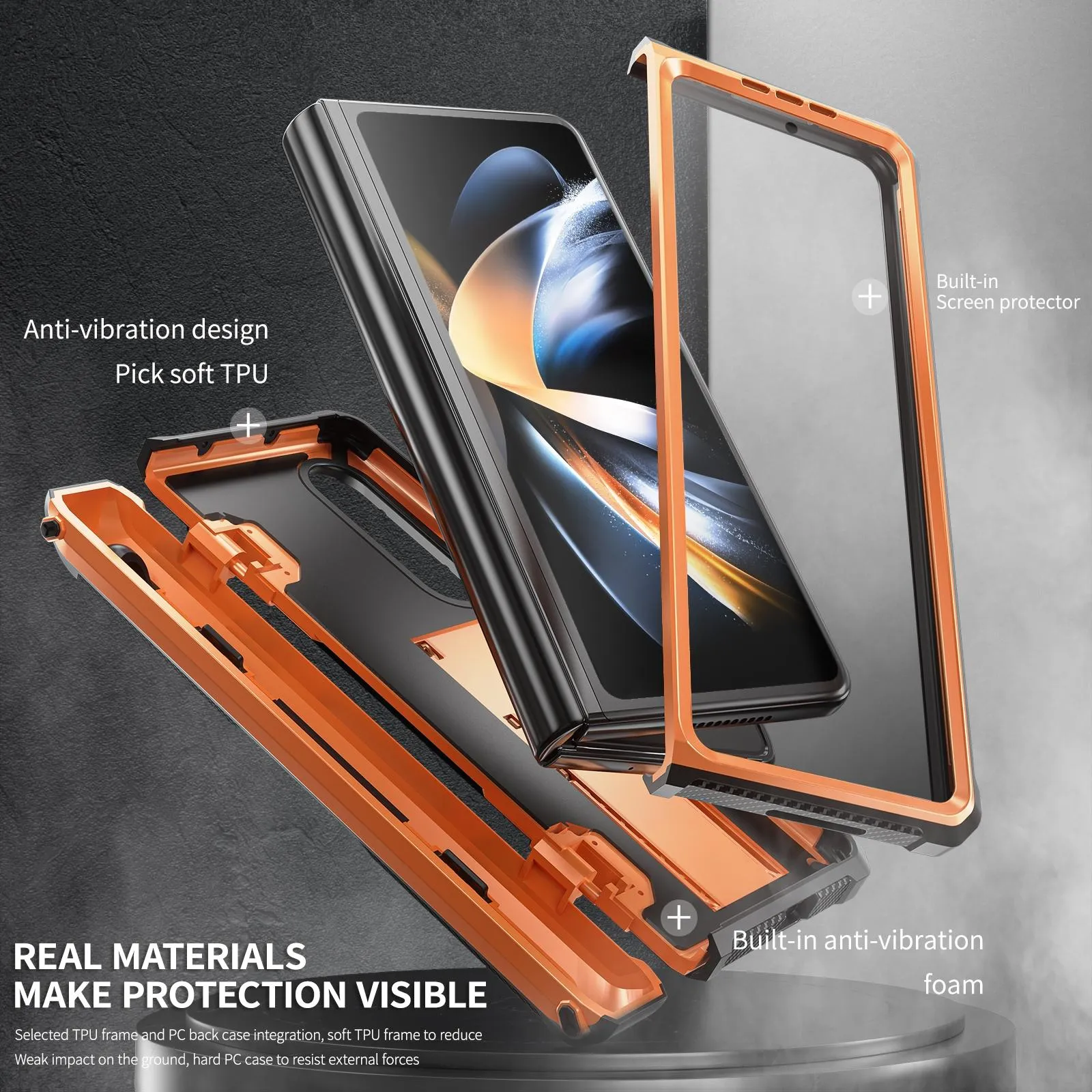 Foldable Shockproof Phone Case for Samsung Galaxy z Fold 4 / 5g