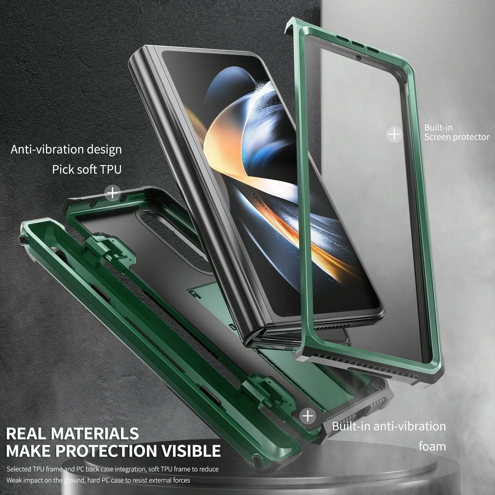 Foldable Shockproof Phone Case for Samsung Galaxy z Fold 4 / 5g