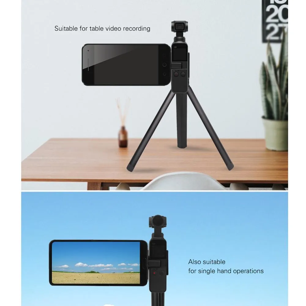 Folding Sucker Holder Tripod and Extension Rod for Dji Pocket