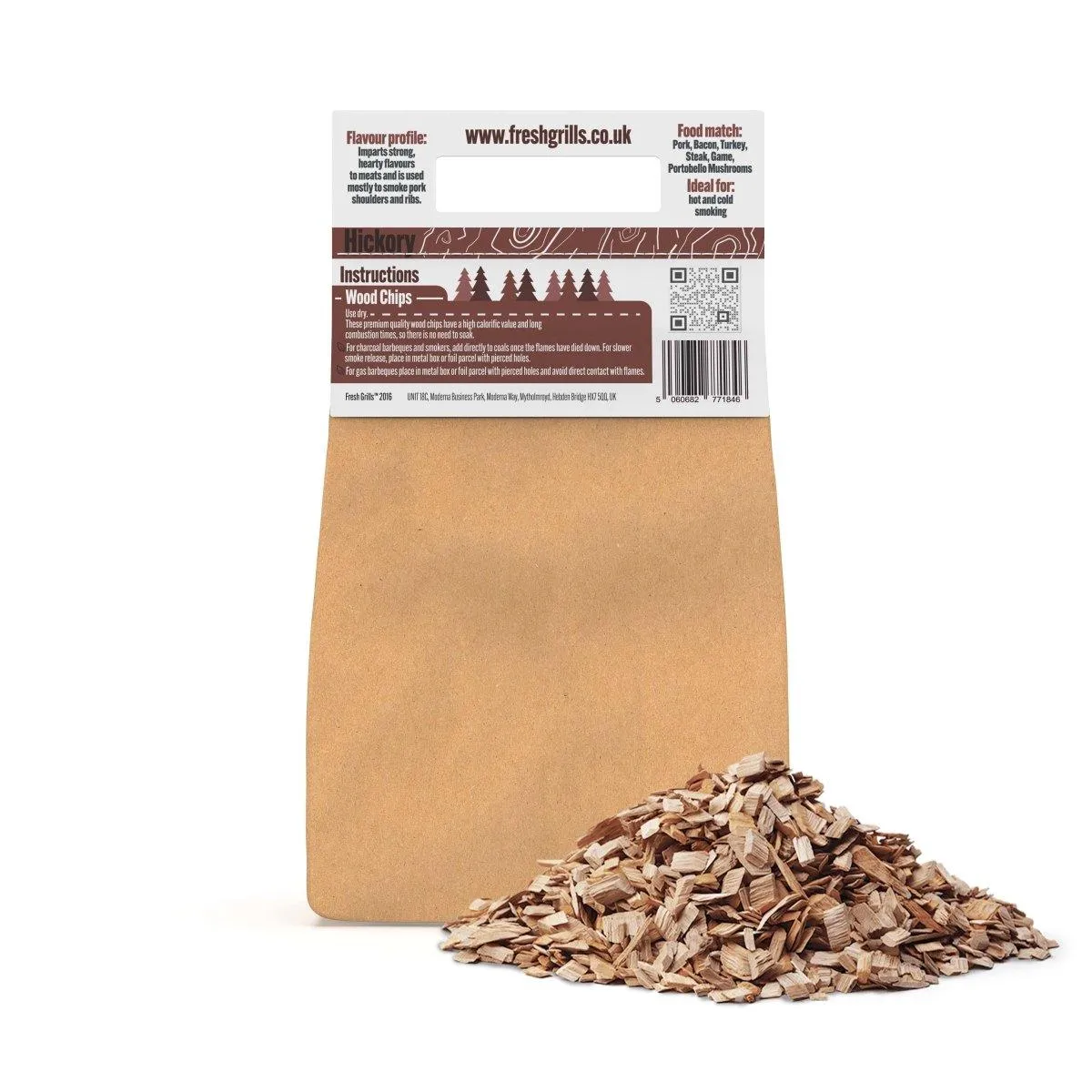 Fresh Grills Wood Chips for BBQ Grill, Wood Fired Pizza Oven, Kamado and Outdoor Smokers