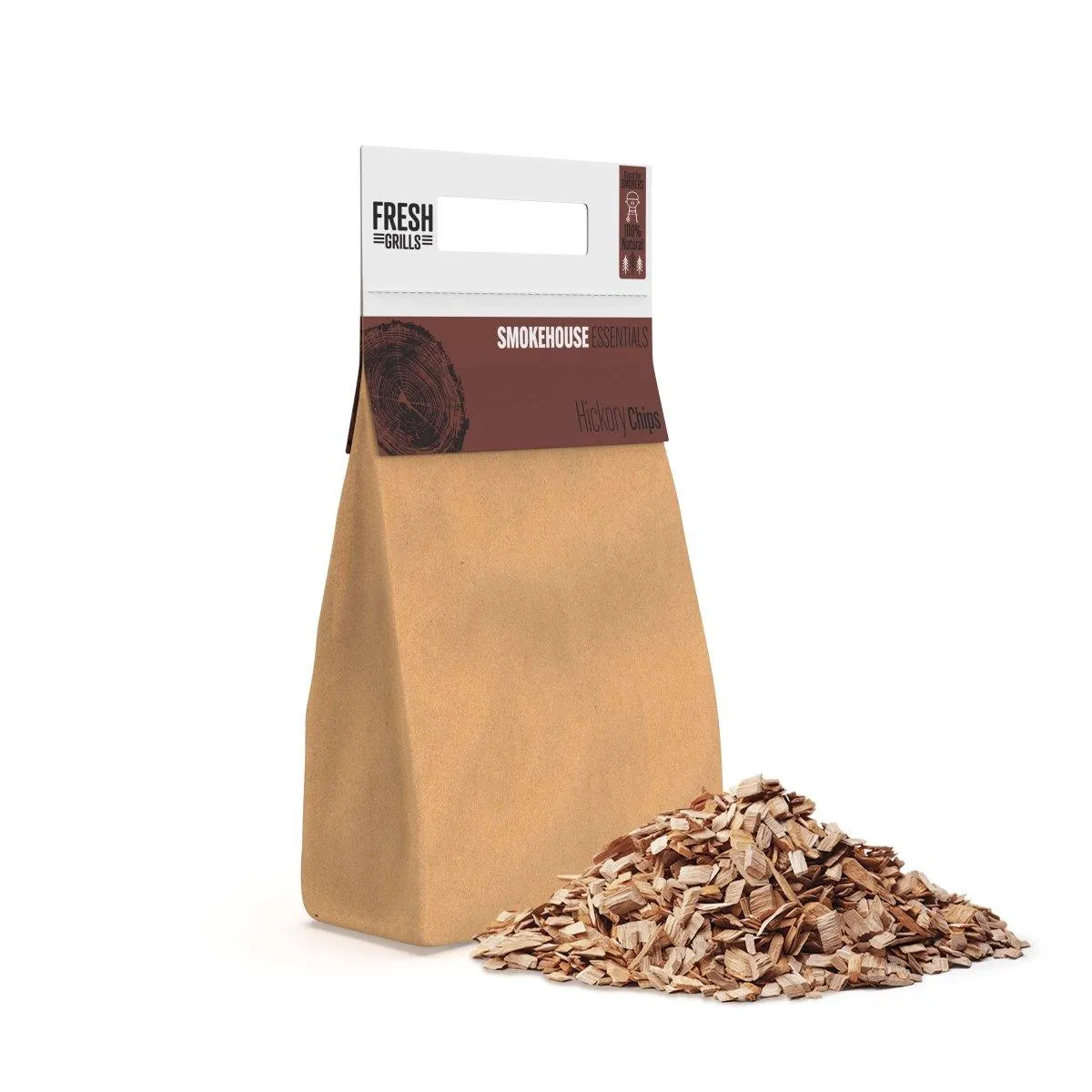 Fresh Grills Wood Chips for BBQ Grill, Wood Fired Pizza Oven, Kamado and Outdoor Smokers