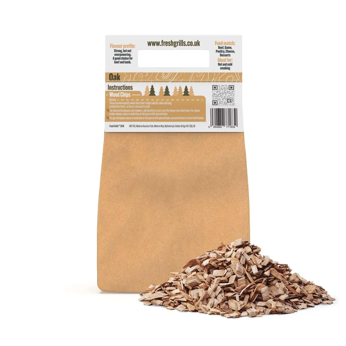 Fresh Grills Wood Chips for BBQ Grill, Wood Fired Pizza Oven, Kamado and Outdoor Smokers