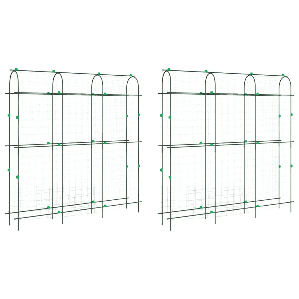 Garden Trellises for Climbing Plants 2 pcs U-Shape Steel