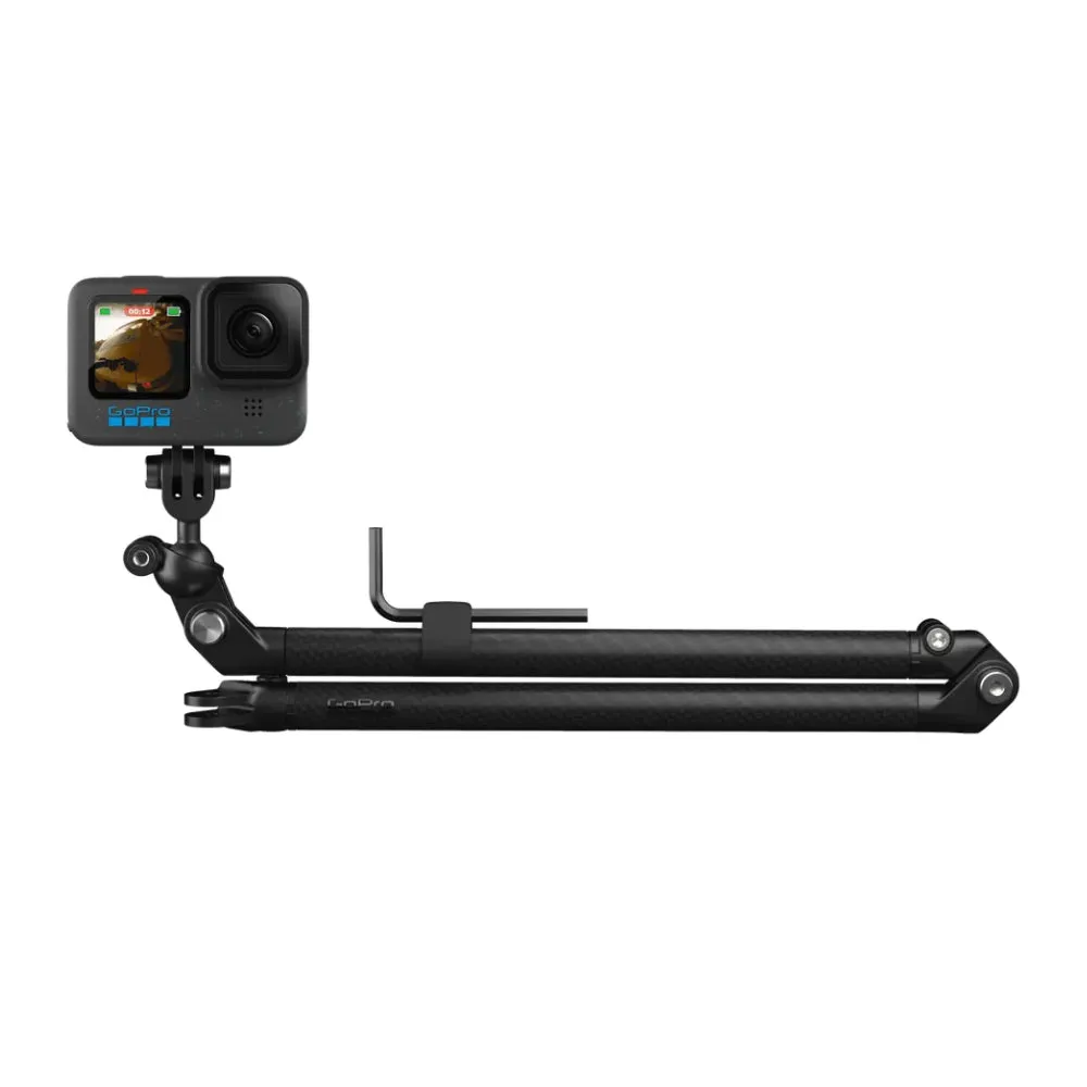GoPro Carbon Fiber Boom   Handle Bar Mount with 10" to 21" Extension Arms and 360 Degree Ball Joint for Action Cameras and Vlogging | AEXTM-011