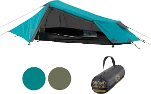 GRAND CANYON Richmond 1: Ultralight and Waterproof Tunnel Tent for 1 Person - Compact Pack Size for Trekking, Camping, and Outdoor Adventures