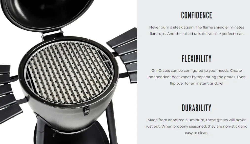 GrillGrate Set for the Pit Boss K24 Ceramic Charcoal Grill