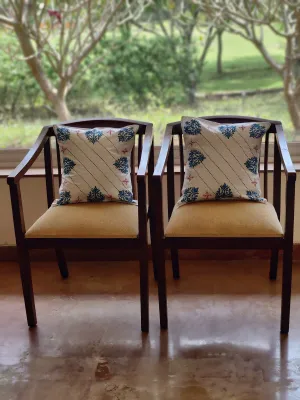Hand Block Printed Cushion Cover Indigo